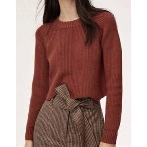 Aritzia Rust Crew Neck Sweater